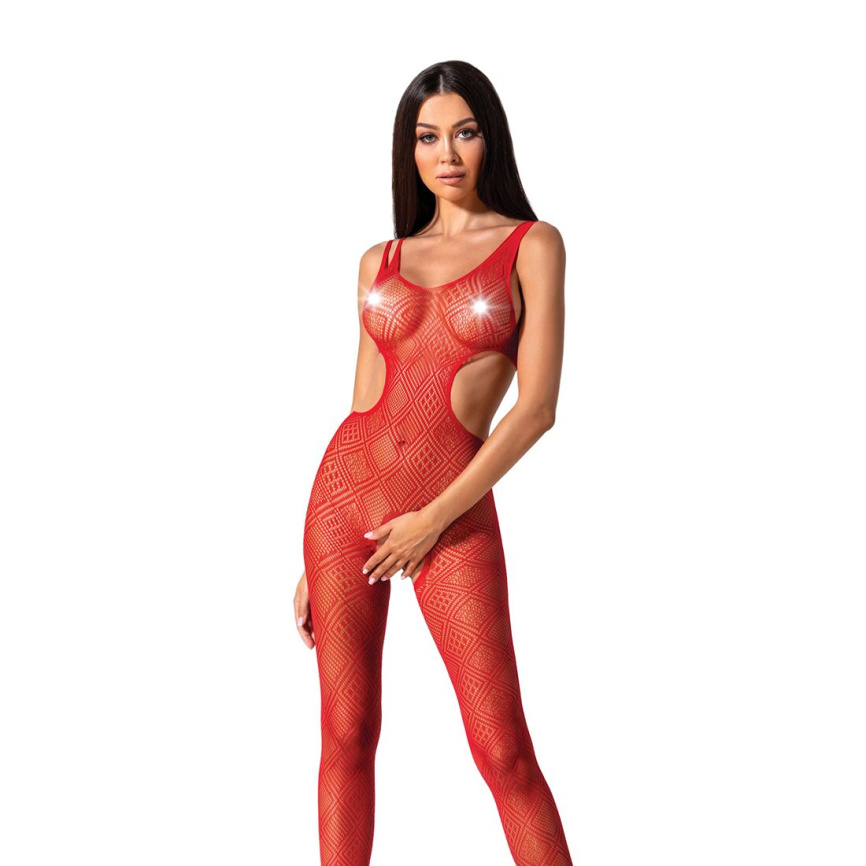 Еротичний бодістокінг з малюнком Passion BS085 red фото 1