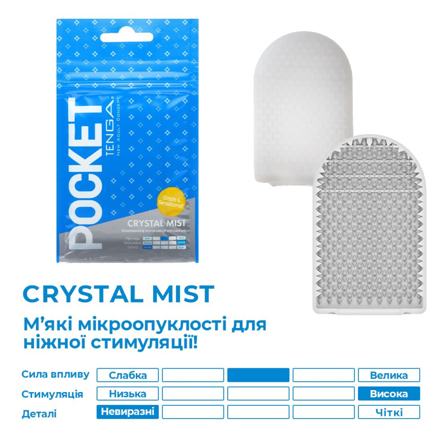Мастурбатор TENGA Pocket Crystal Mist фото 3