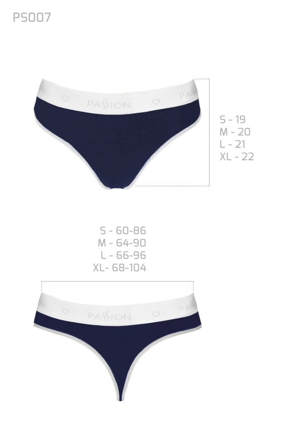 Спортивные трусики-стринги Passion PS007 PANTIES M, navy blue фото 3