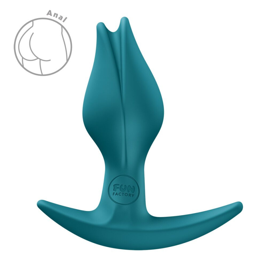 Анальна пробка Fun Factory BOOTIE FEM Bottle Green, у вигляді бутона, діаметр 2,9 см, тонкий обмежувач фото 4