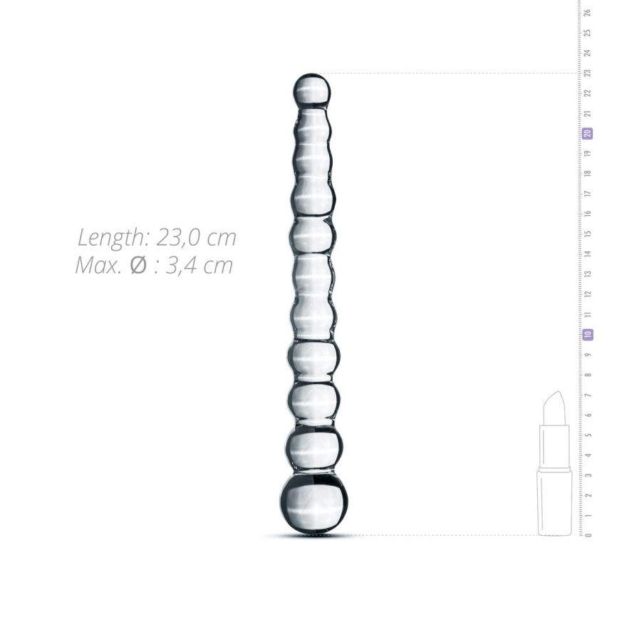 Скляний дилдо у вигляді намистин Gildo Glass Dildo No. 20 фото 4