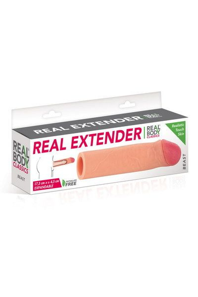 Насадка на член Real Body — Real Extender BEAST з відкритою головкою фото 3