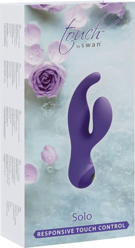 Вібратор-кролик з сенсорним управлінням Touch by SWAN - Solo Purple, глибока вібрація, для точки G фото 9