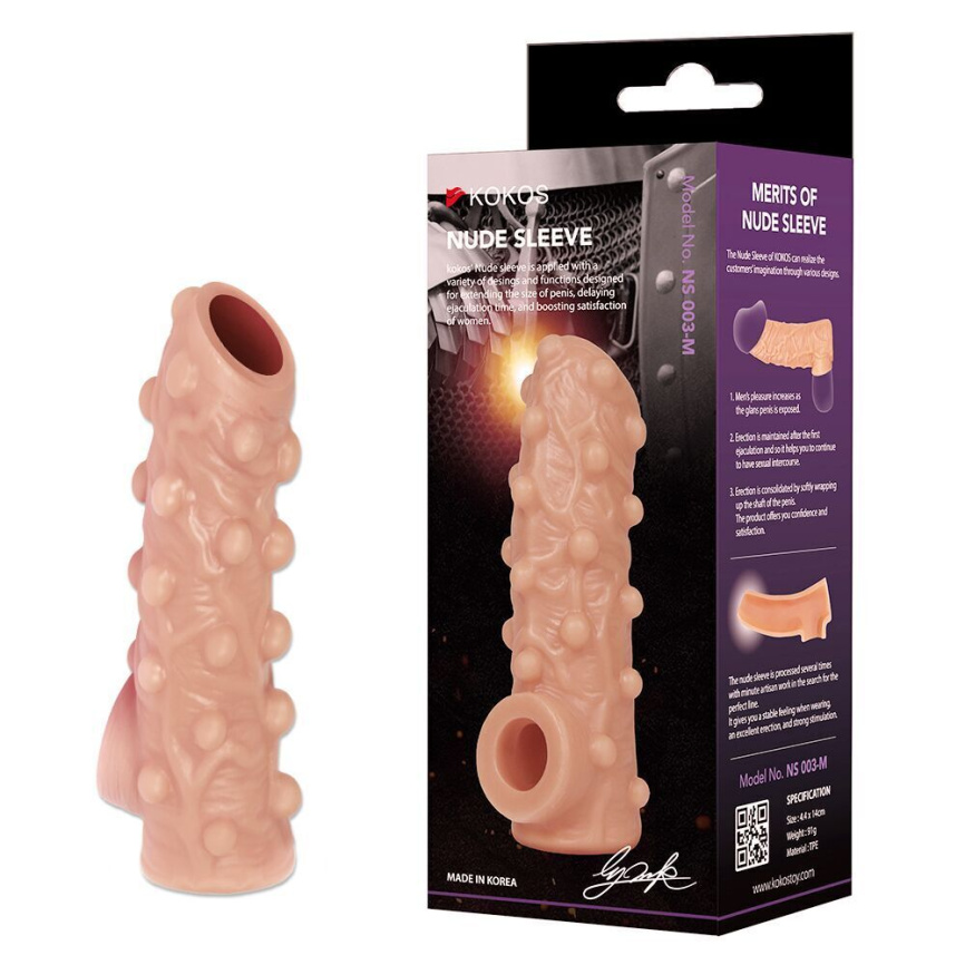 Насадка на член Kokos Nude Sleeve NS 003 L фото 3