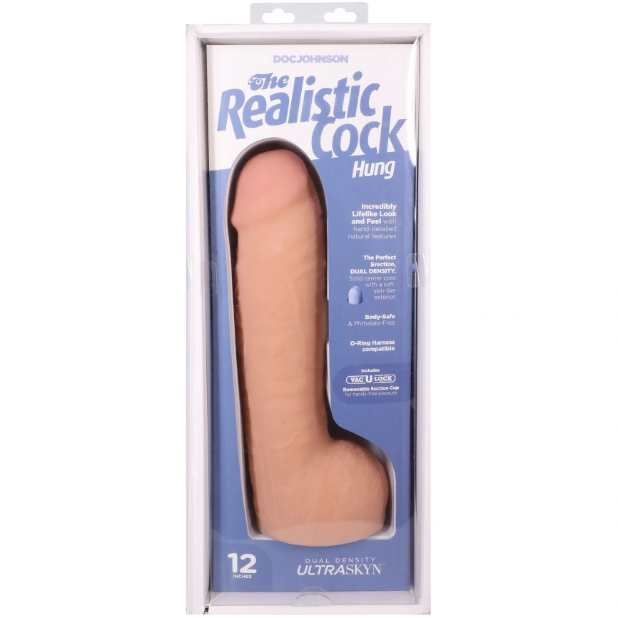 Фаллоимитатор Doc Johnson The Realistic Cock ULTRASKYN - 12 Inch Hung with Balls Vanilla фото 9