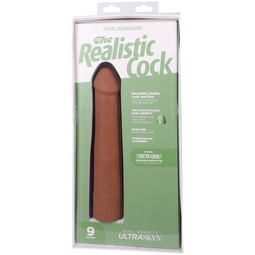 Фалоімітатор Doc Johnson The Realistic Cock ULTRASKYN - 9 Inch Caramel фото 9