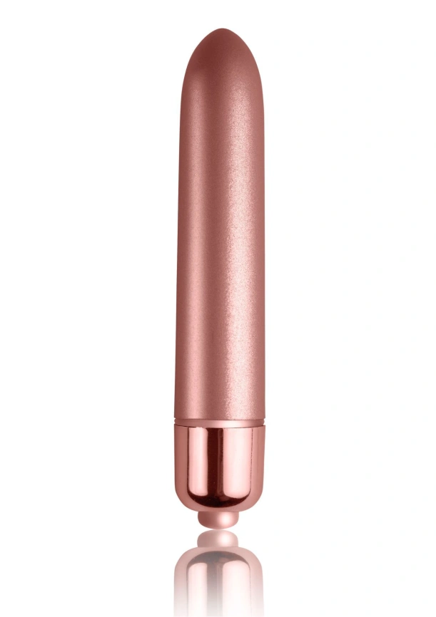 Вибропуля Rocks Off RO-90mm Touch of Velvet Rose Blush матовая, 10 режимов работы, на батарейке фото 1