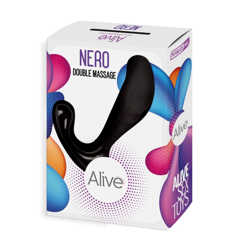 Найдешевший масажер простати Alive Nero для новачків, силікон і пластик, відмінно для старту фото 2