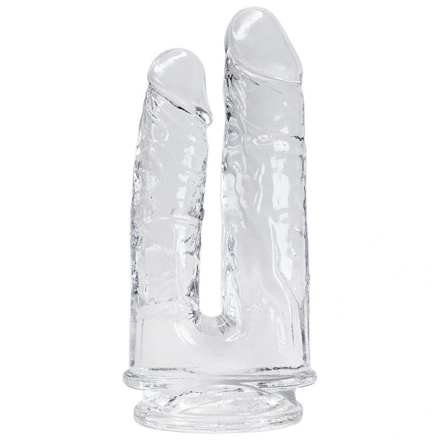 Прозрачный фаллоимитатор Alive Imperium Jelly Dildo для двойного проникновения фото 1