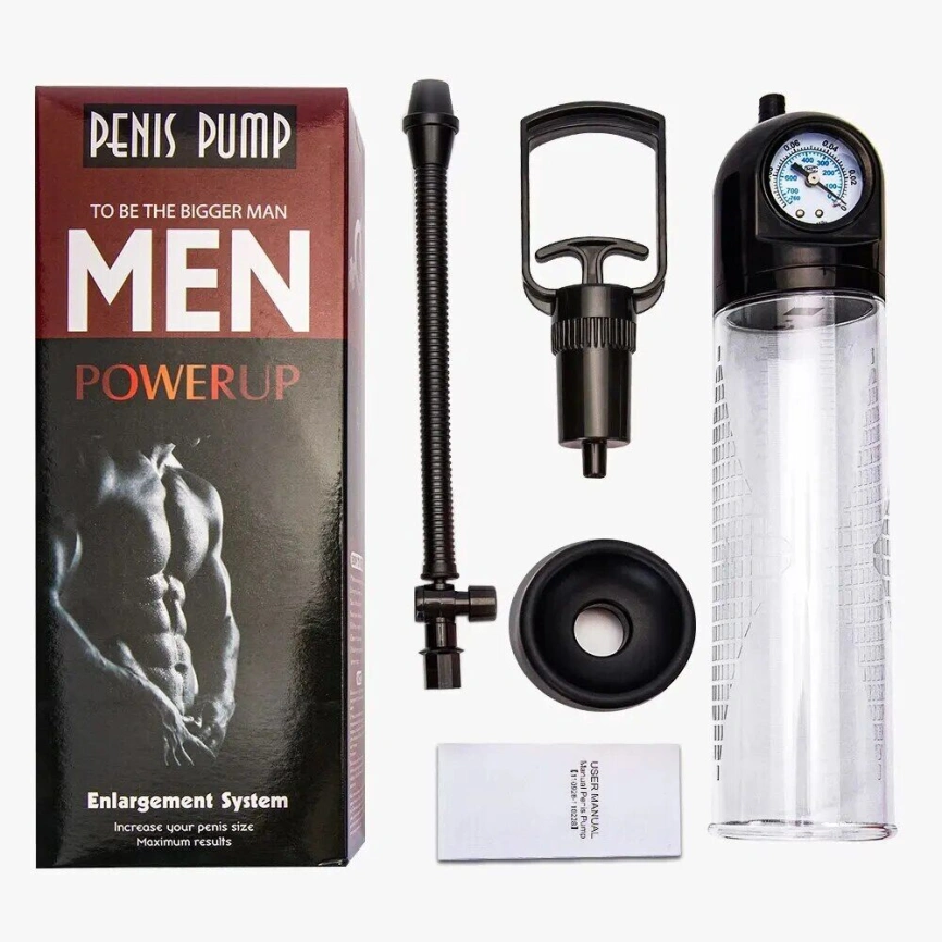 Вакуумная помпа Men Powerup со стрелочным манометром и ручным насосом фото 6