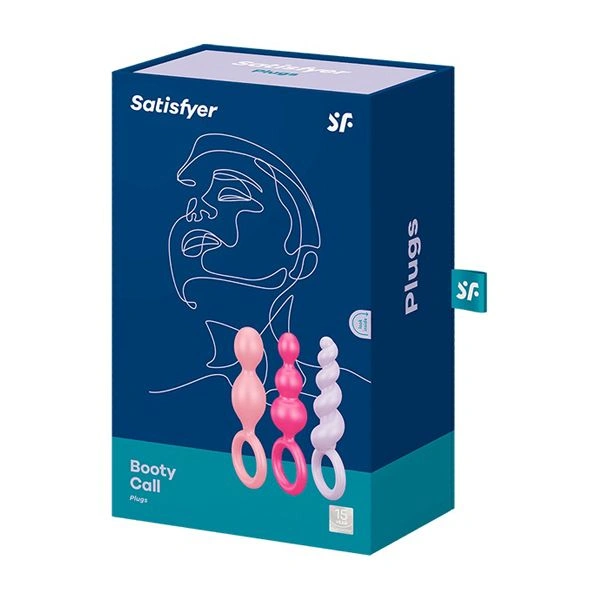 Набор анальных игрушек Satisfyer Plugs colored (set of 3) - Booty Call, макс. диаметр 3 см фото 3