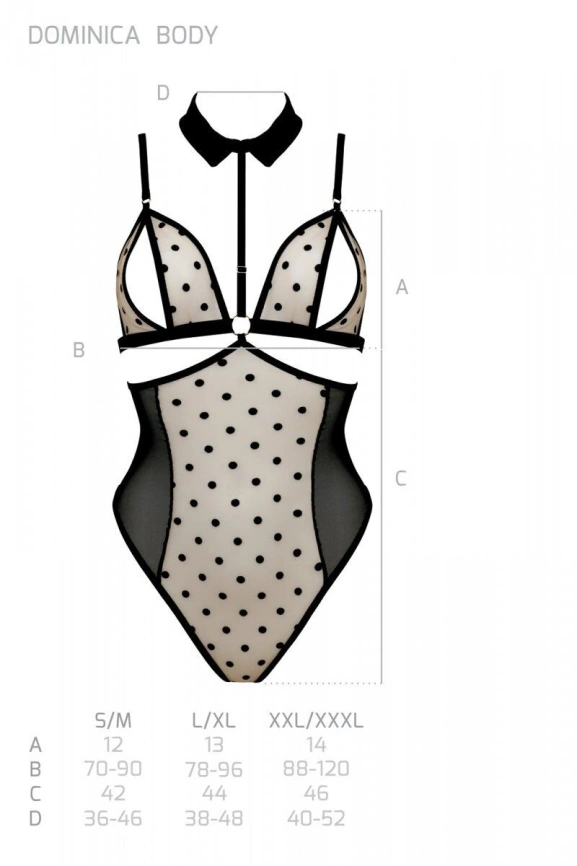 Боди Passion DOMINICA BODY S/M, black фото 7