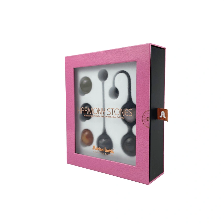 Вагинальные шарики Adrien Lastic Harmony Stones, полудрагоценные камни, диаметр 3 см, 2 держателя фото 10