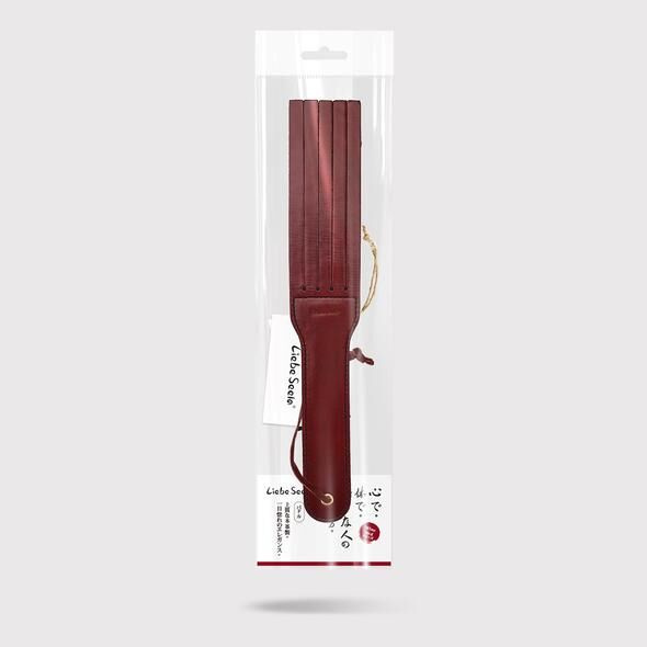 Двосторонній паддл Liebe Seele Wine Red Spanking Paddle, натуральна шкіра фото 7
