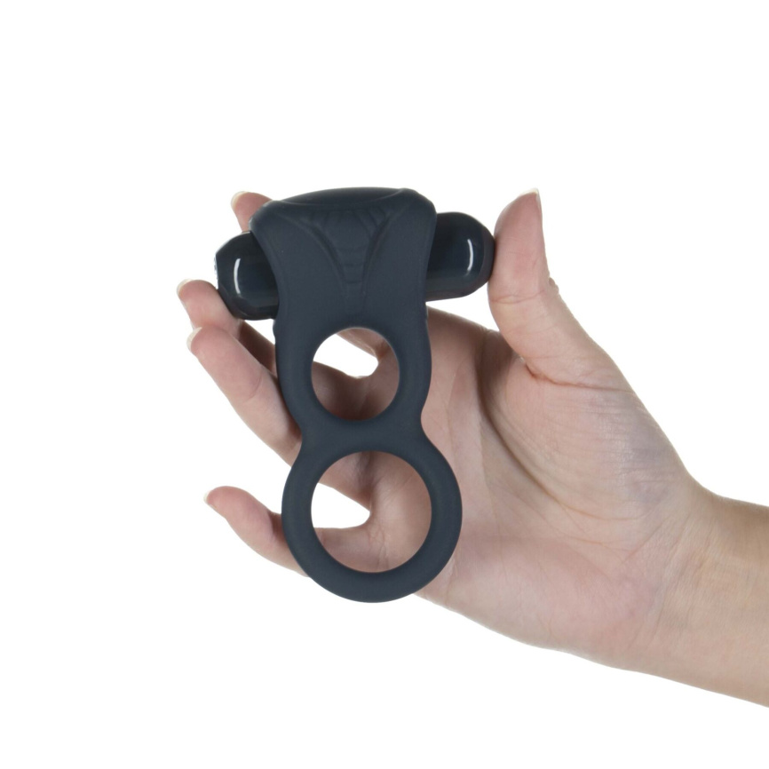 Подвійне ерекційне кільце з вібрацією Lux Active-Triad - Vibrating Dual Cock Ring, пульт ДК фото 3