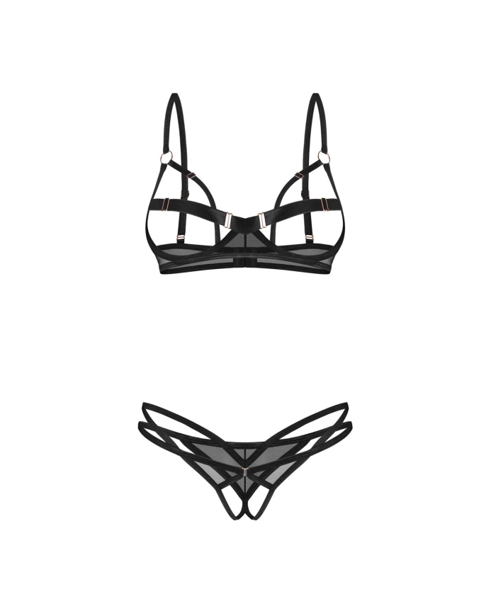 Комплект Obsessive Euridia 2-pcs crotchless set XS/S фото 4