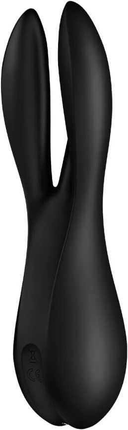 Кліторальний вібратор Satisfyer Threesome 2 Black, 3 гнучкі пальчики, 3 мотори фото 4