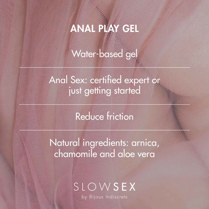 Анальный гель-смазка Bijoux Indiscrets Slow Sex Anal play gel (помяты упаковка и тюбик!!!) фото 6