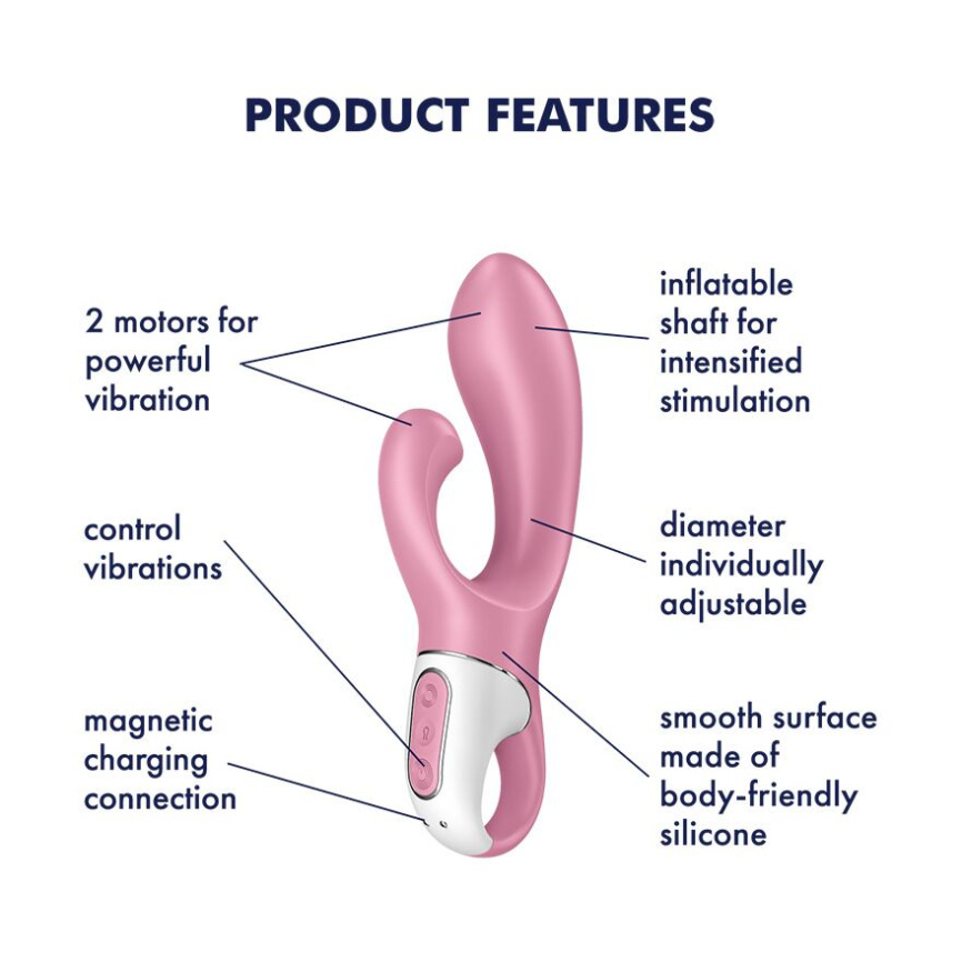 Вібратор-кролик надувний Satisfyer Air Pump Bunny 2 фото 4