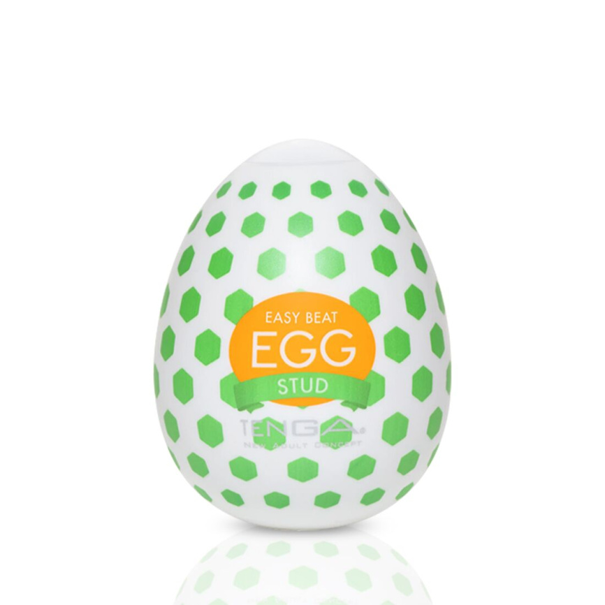 Мастурбатор-яйце Tenga Egg Stud із шестикутними виступами фото 1