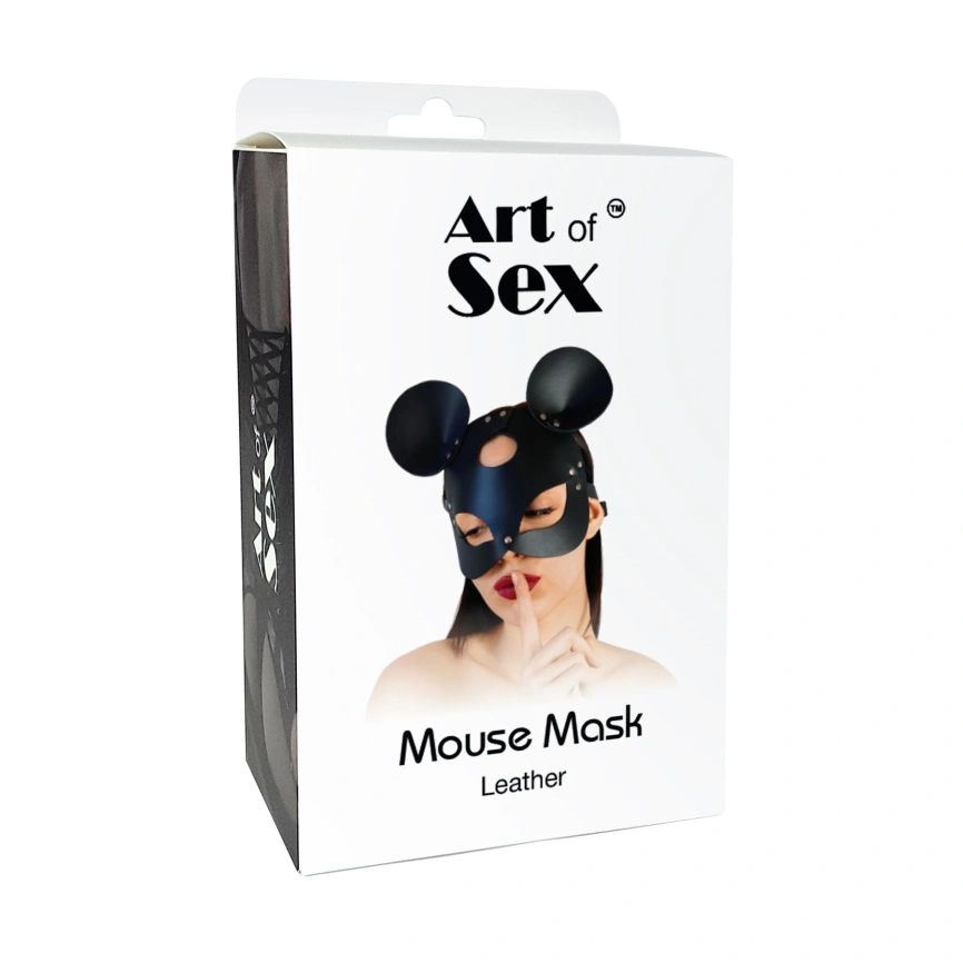 Кожаная маска мышки Art of Sex - Mouse Mask, цвет Красный фото 5