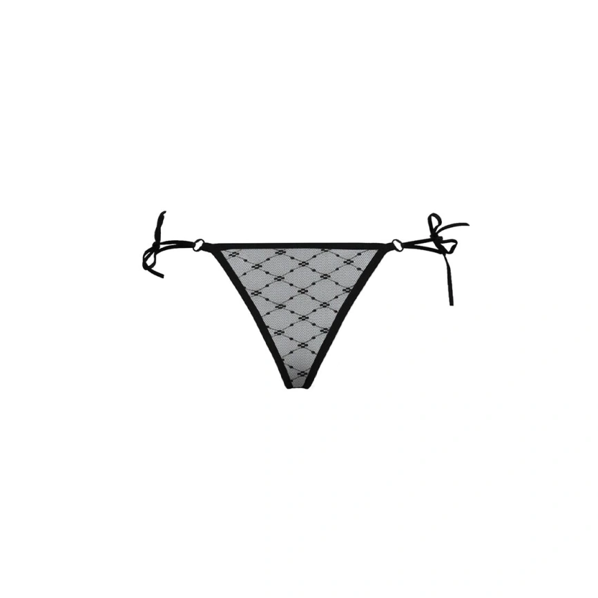 Трусики с завязочками по бокам Passion Exclusive ZITA THONG L/XL, black фото 8