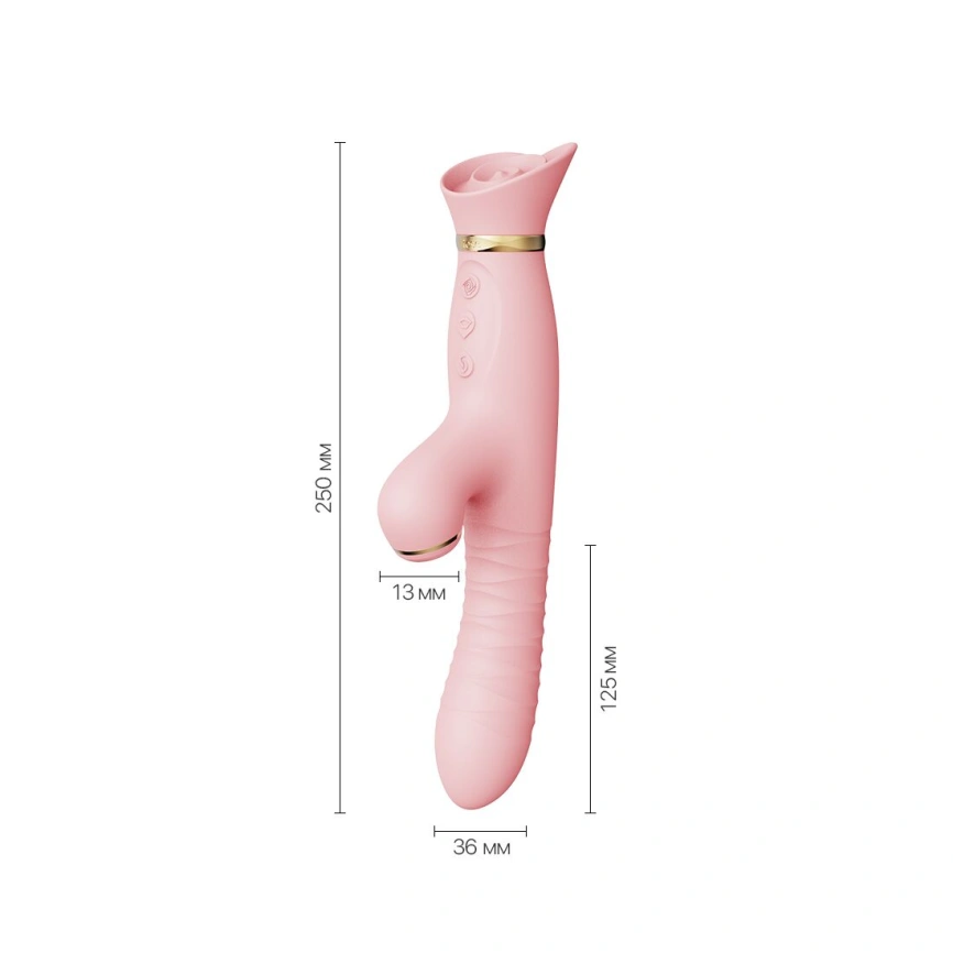 Пульсатор-вибратор с вакуумной стимуляцией клитора Zalo - ROSE Thruster Strawberry Pink фото 8