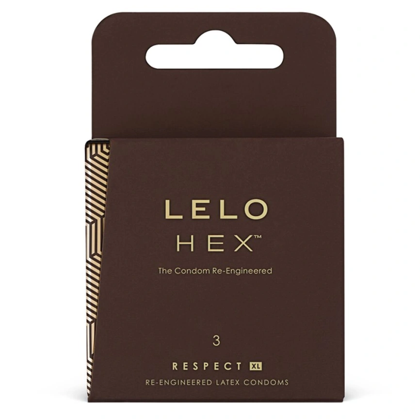 Презервативы LELO HEX Condoms Respect XL 3 Pack, тонкие и суперпрочные, увеличенный размер фото 1