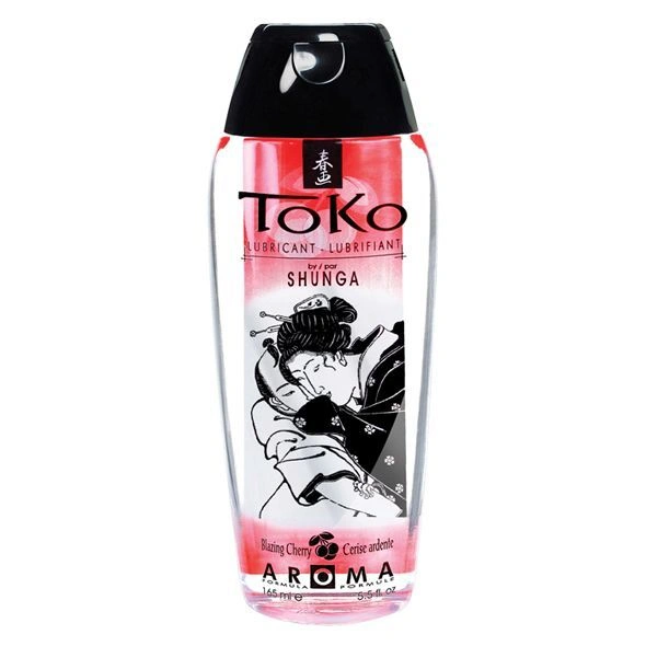 Лубрикант на водной основе Shunga Toko AROMA – Blazing Сherry (165 мл), не содержит сахара фото 1