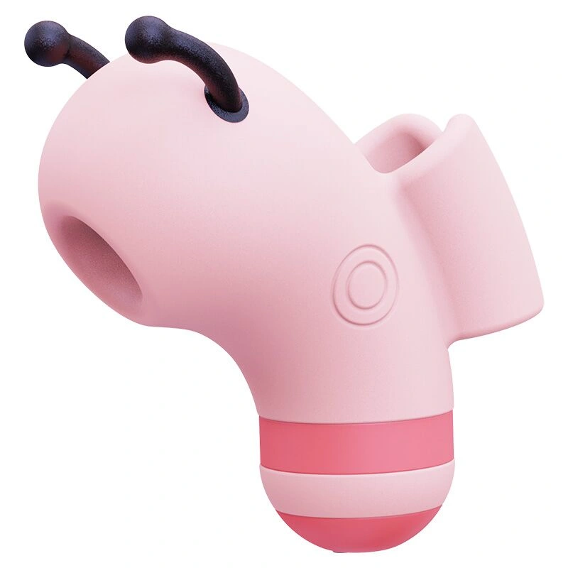 Вакуумный стимулятор с микротоками KISSTOY Beebe Pink, на палец фото 1