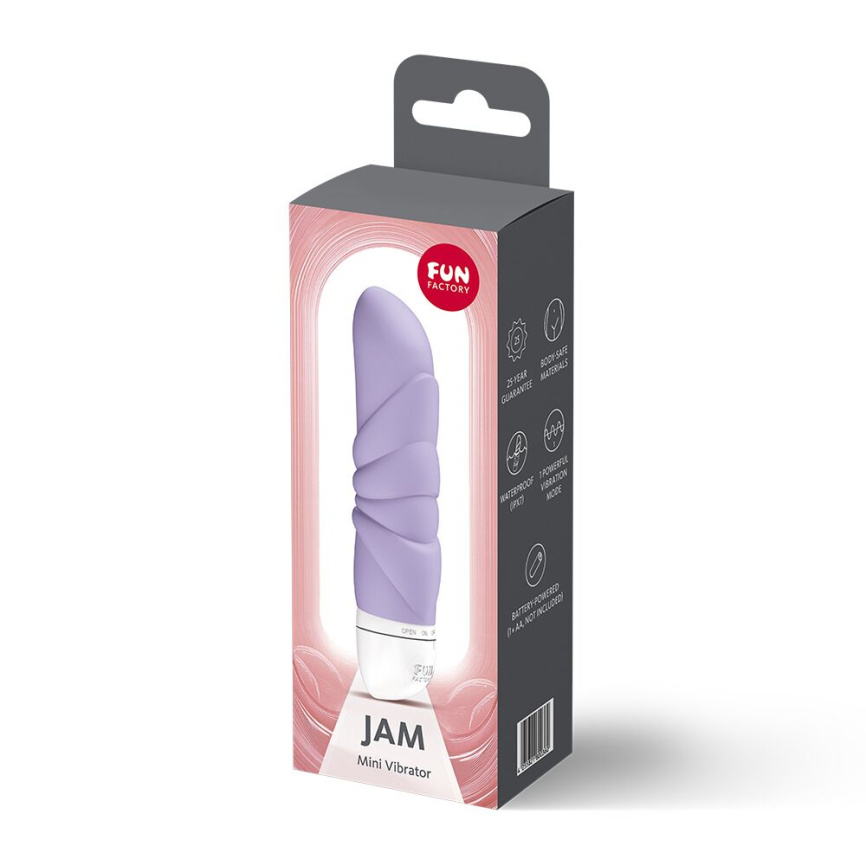 Мінівібратор Fun Factory JAM Purple, підходить для клітора, рельєфний фото 4