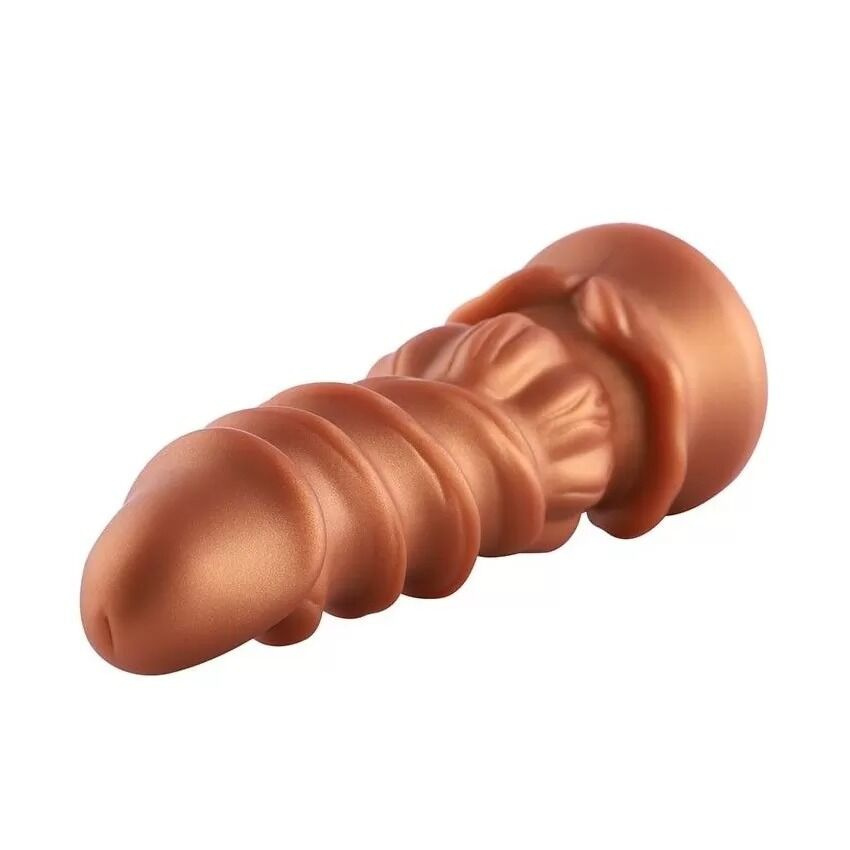 Фалоімітатор для секс-машин Hismith Spiral Grain Silicone Dildo Monster Series, спіральний рельєф фото 5