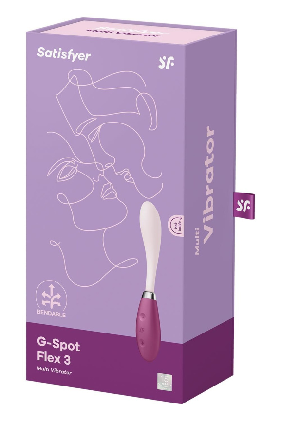 Вібратор Satisfyer G-Spot Flex 3 Red, гнучкий стовбур із фіксацією положення фото 6