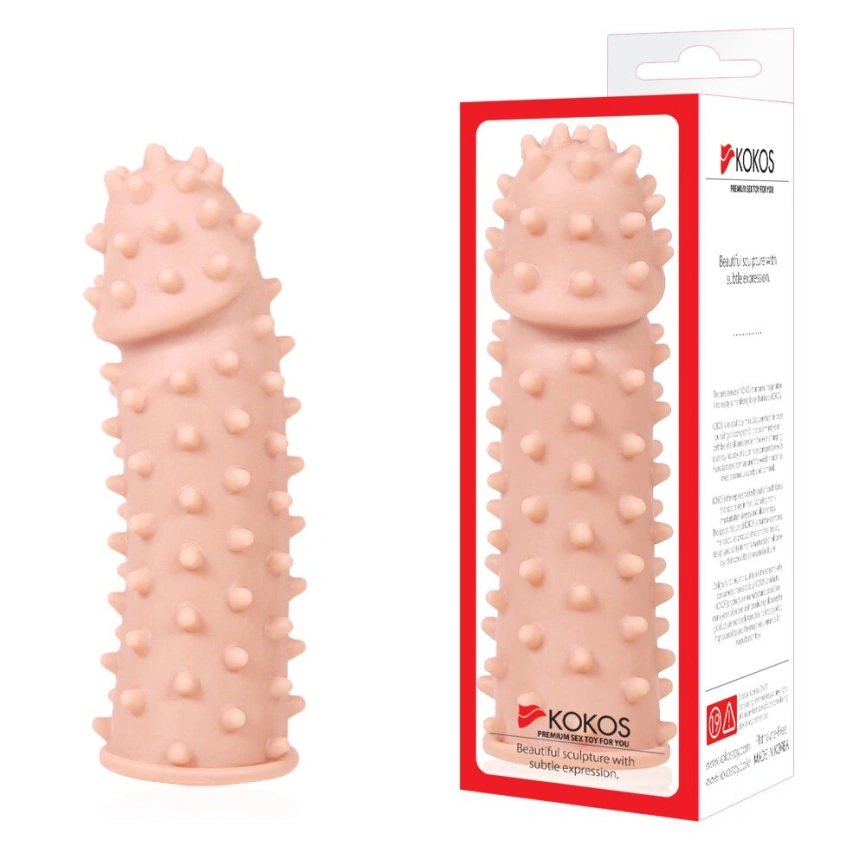 Насадка на член Kokos Extreme Sleeve ES.03 размер M, утолщающая, стимулирующий рельеф фото 4