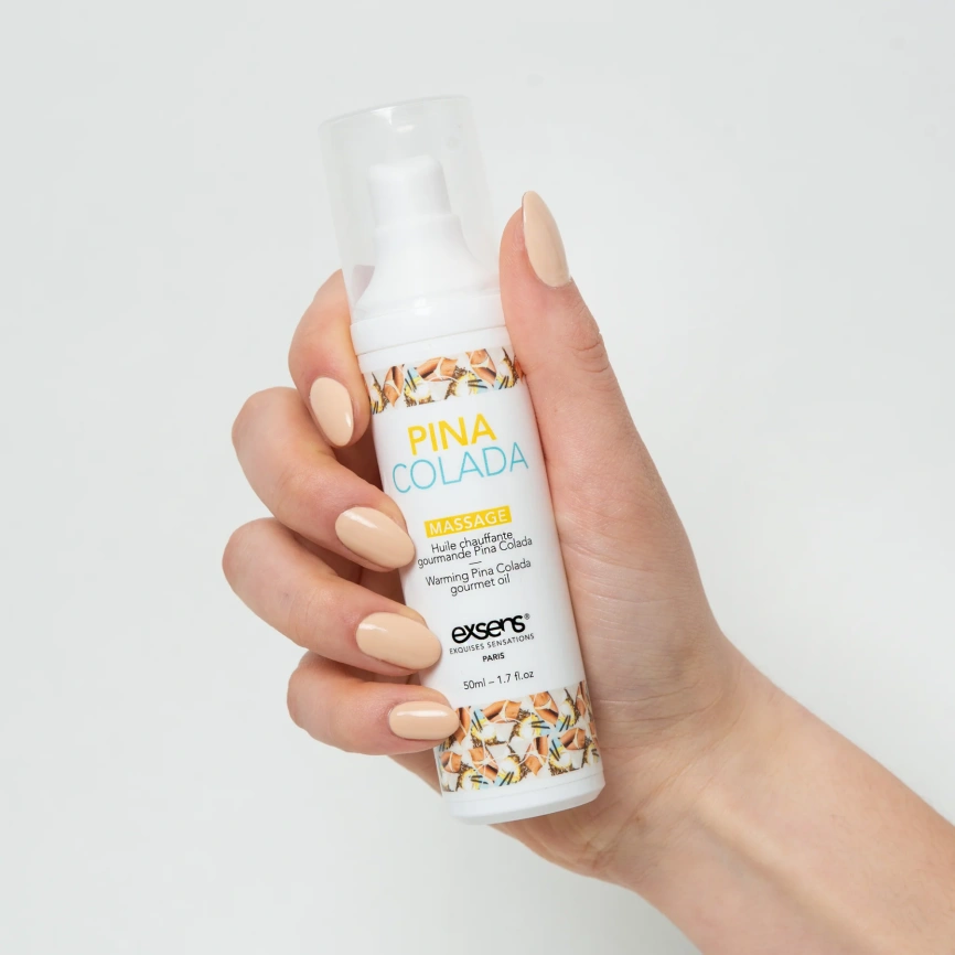 Массажное масло EXSENS Pina Colada 50мл разогревающее, без сахара, без парабенов, съедобное фото 2