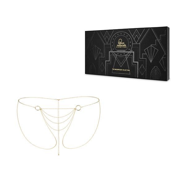 Ланцюжок-трусики Bijoux Indiscrets Magnifique Bikini Chain – Gold, прикраса для тіла фото 4