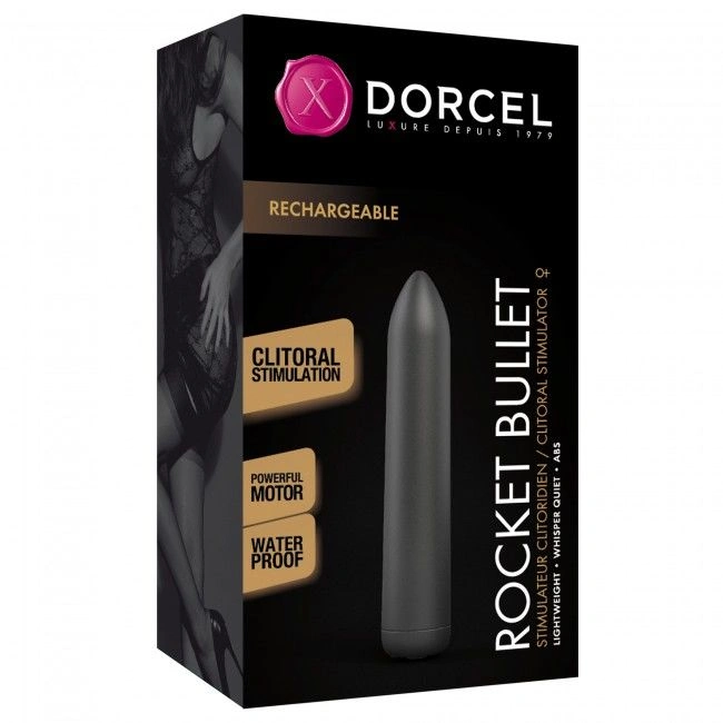 Перезаряжаемая вибропуля Dorcel Rocket Bullet Black фото 3