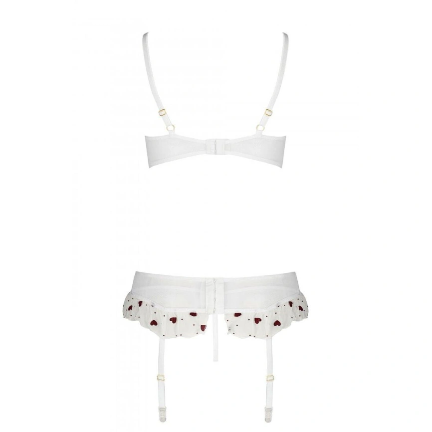 Сексуальный комплект с поясом для чулок Passion LOVELIA SET L/XL, white фото 13