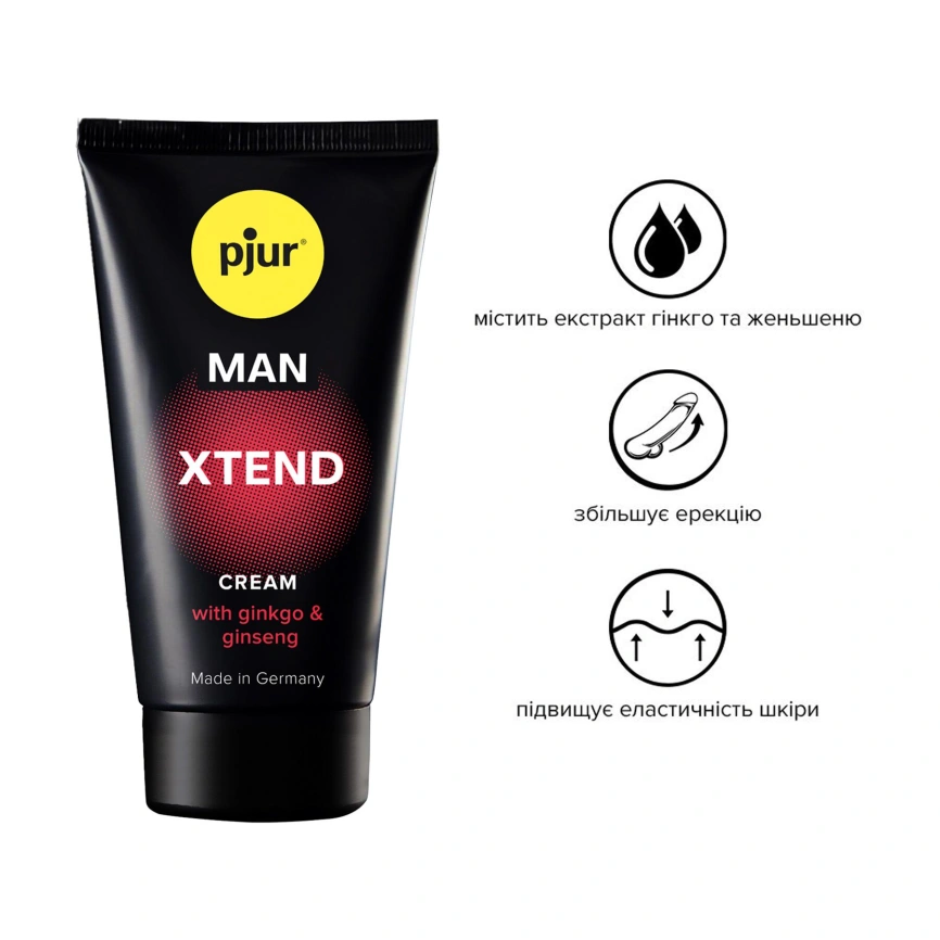 Крем-стимулятор для пениса pjur MAN Xtend Cream 50 мл, с экстрактами гинкго и женьшеня фото 5