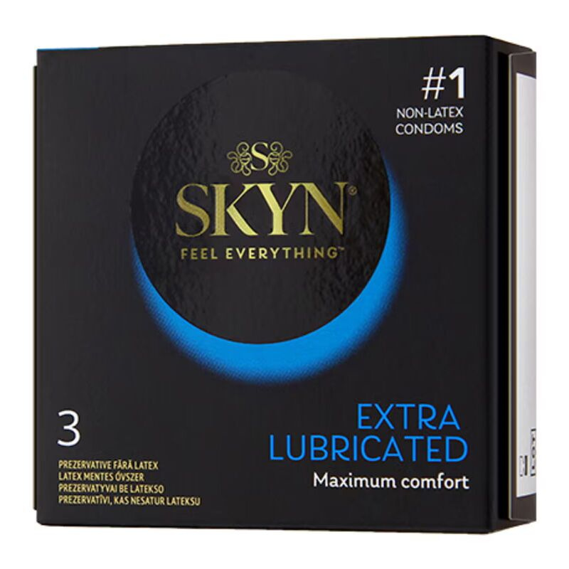 Безлатексні преміум-презервативи SKYN Extra Lubricated 3 шт, ультратонкі, на 40 % більше змазки фото 2