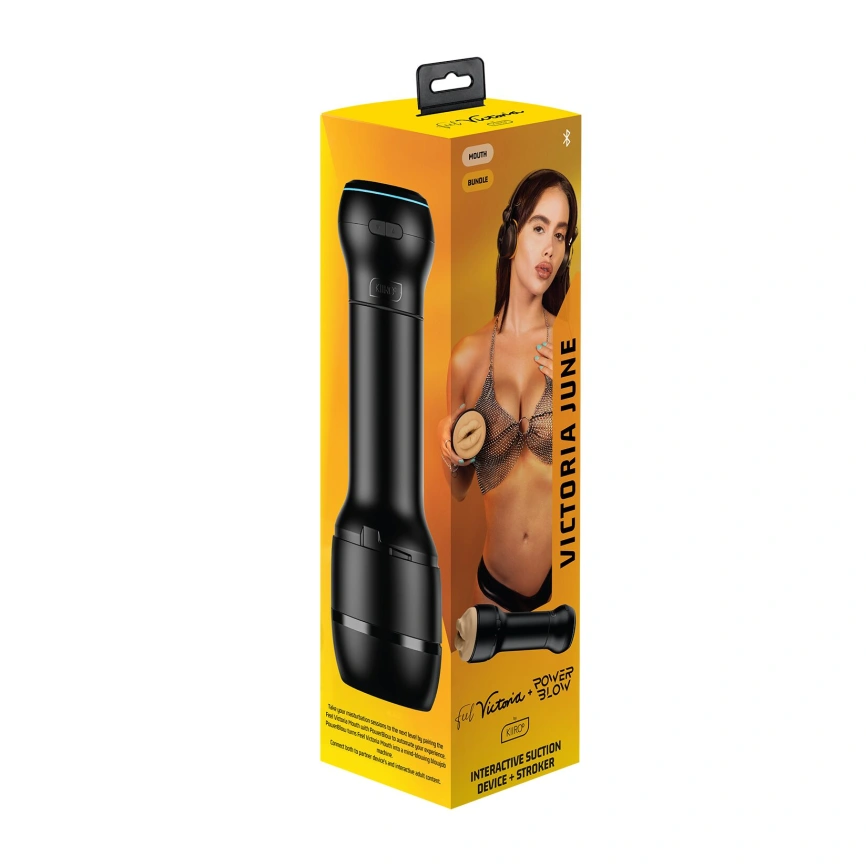 Мастурбатор-ротик Kiiroo FeelVictoria Mouth с всасывающей интерактивной насадкой PowerBlow Combo Set фото 1