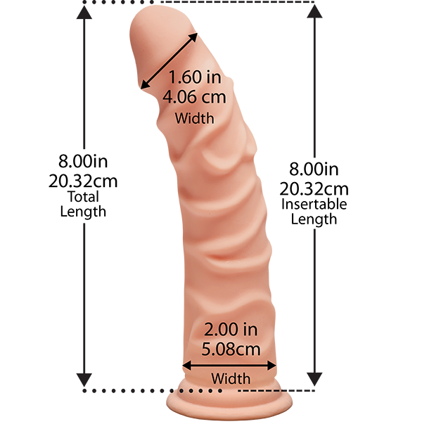 Фалоімітатор Doc Johnson The D - Ragin D - 8 Inch Without Balls - ULTRASKYN, діаметр 5,1 см фото 2