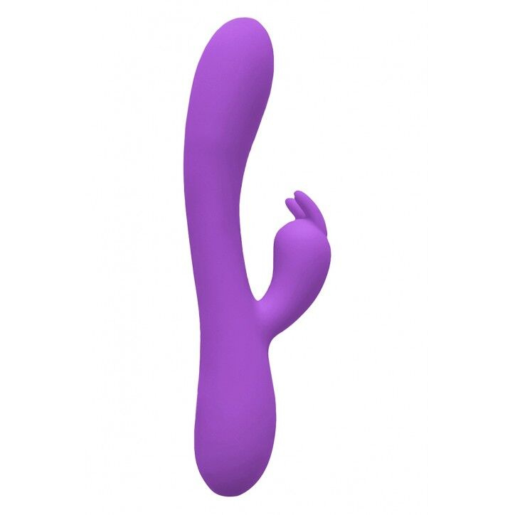 Вібратор-кролик Wooomy Gili-Gili Vibrator with Heat Purple, відросток з вушками, підігрів до 40°С фото 1