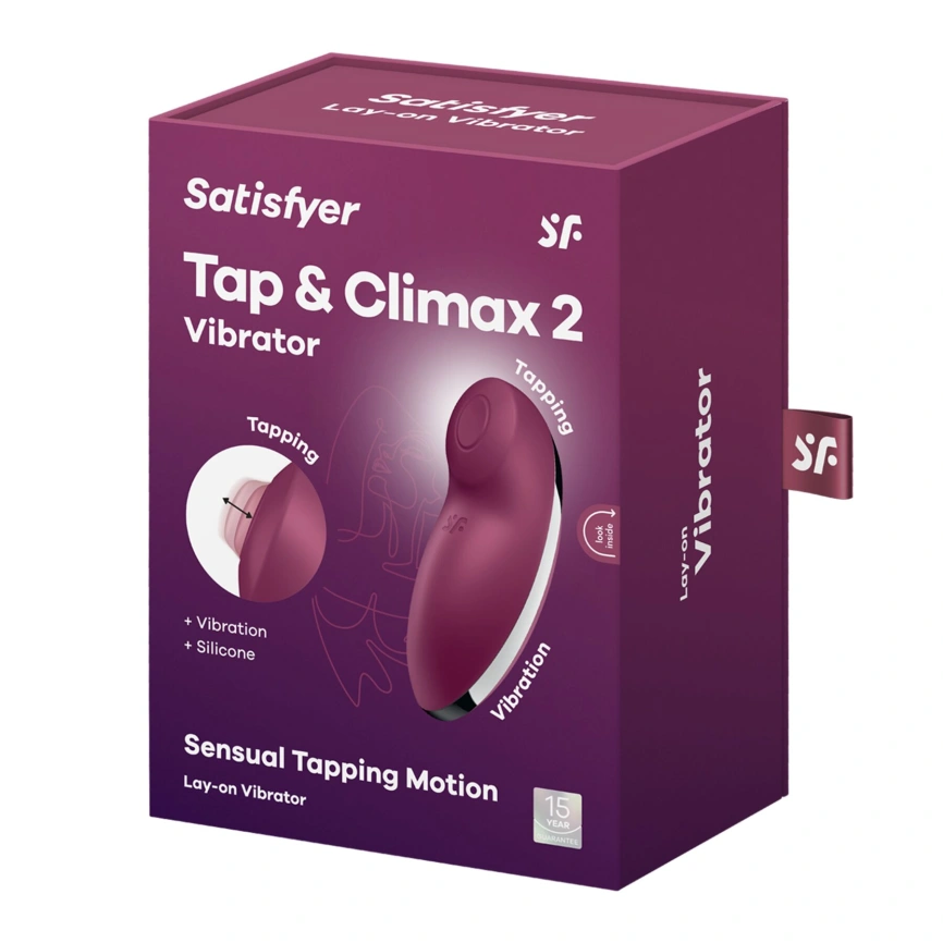 Вибростимулятор-пульсатор Satisfyer Tap & Climax 2 Red, эффект постукивания пальцем фото 7