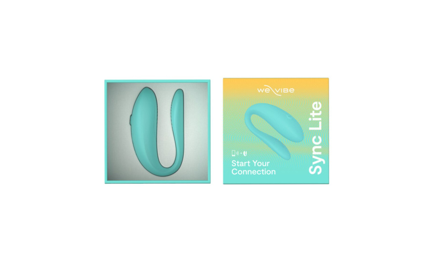 Смарт-вібратор для пар We-Vibe Sync Lite Aqua, 10 віброрежимів, можна поєднувати з проникним сексом фото 7