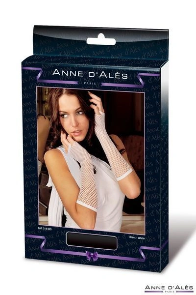 Митенки сетка Anne De Ales White фото 2