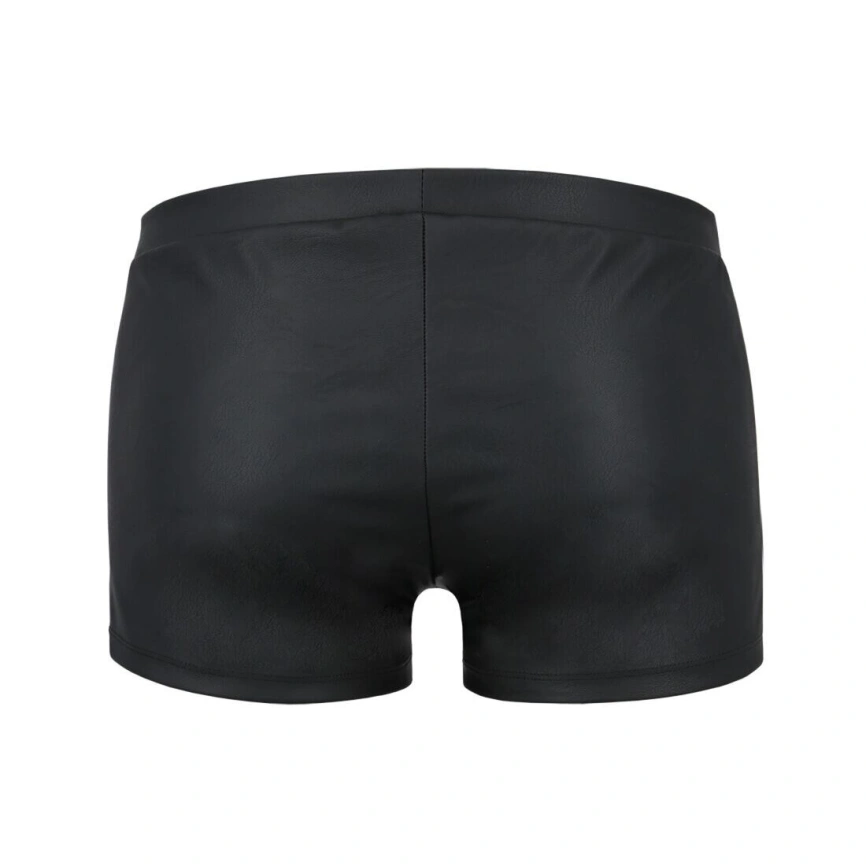 Мужские кожаные боксеры с клапаном Passion 050 SHORT PATRICK XXL/XXXL Black фото 12