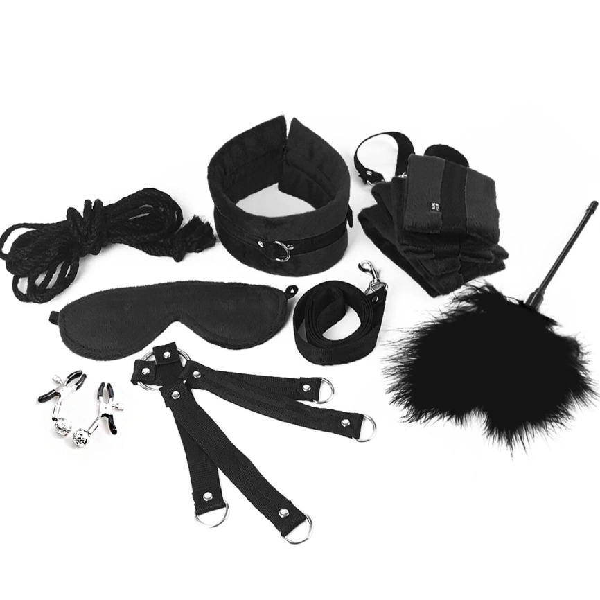 BDSM-набор Art of Sex – Soft Touch BDSM Set, черный, 9 предметов фото 3