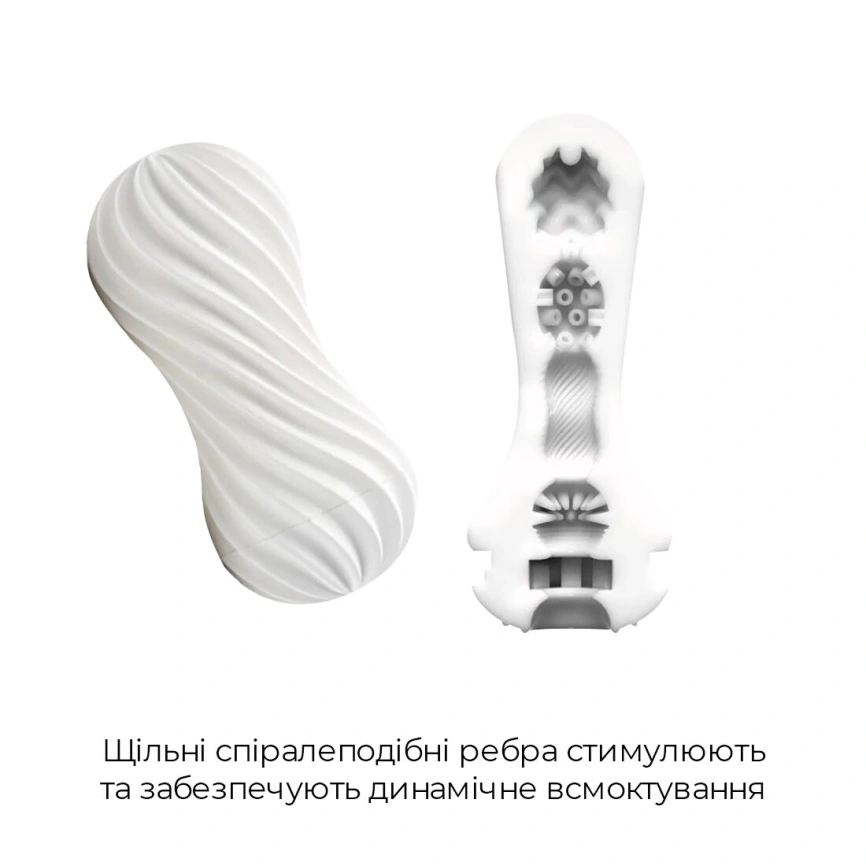 Мастурбатор Tenga Flex Silky White с изменяемой интенсивностью, можно скручивать фото 16