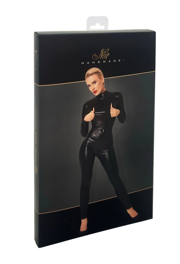 Комбинезон Noir Handmade F319 Caged, L, под латекс, длинный рукав, с доступом, кольцо на поясе фото 7
